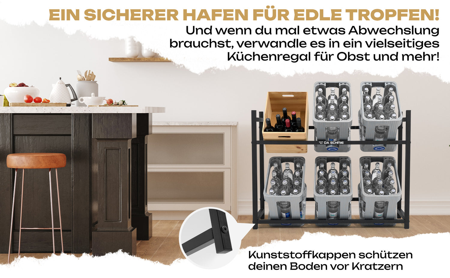 Getränkekistenregal 6 Kisten