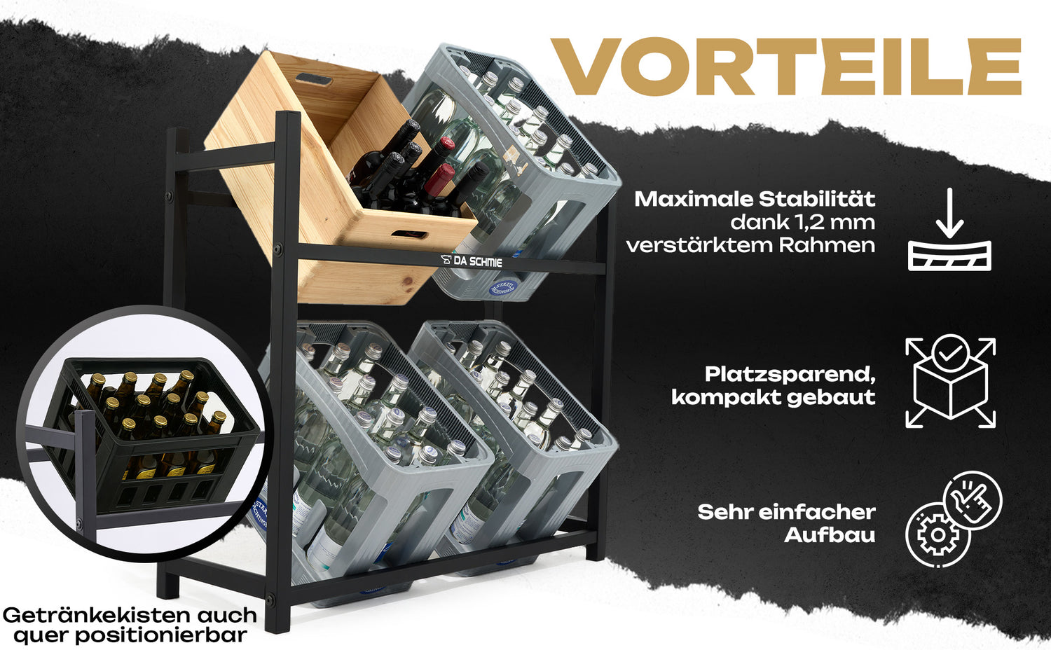 Getränkekistenregal 6 Kisten