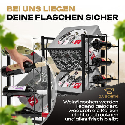 getränkekistenregal mit weinregal
